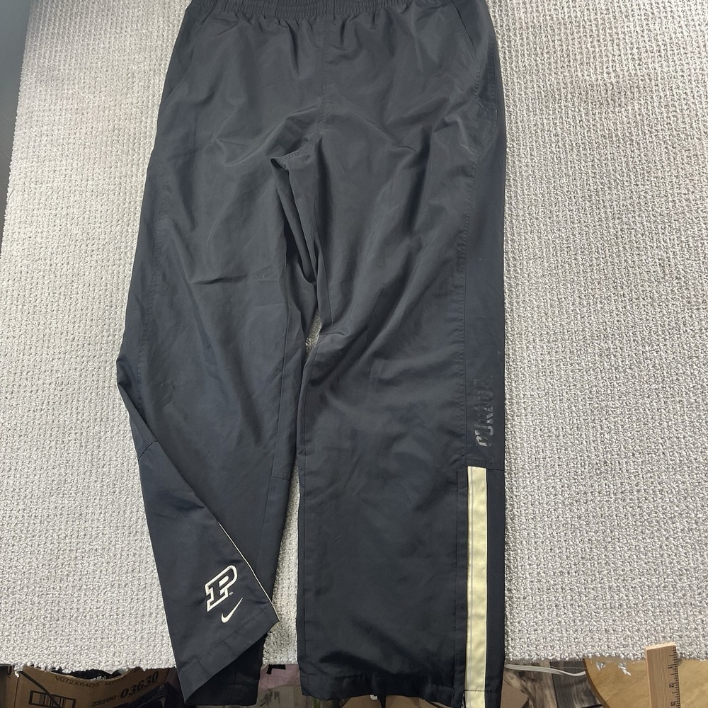 Vintage Purdue Nike Track Pants Black Y2K 00s Boilermakers Mesh Lined Men’s XL
